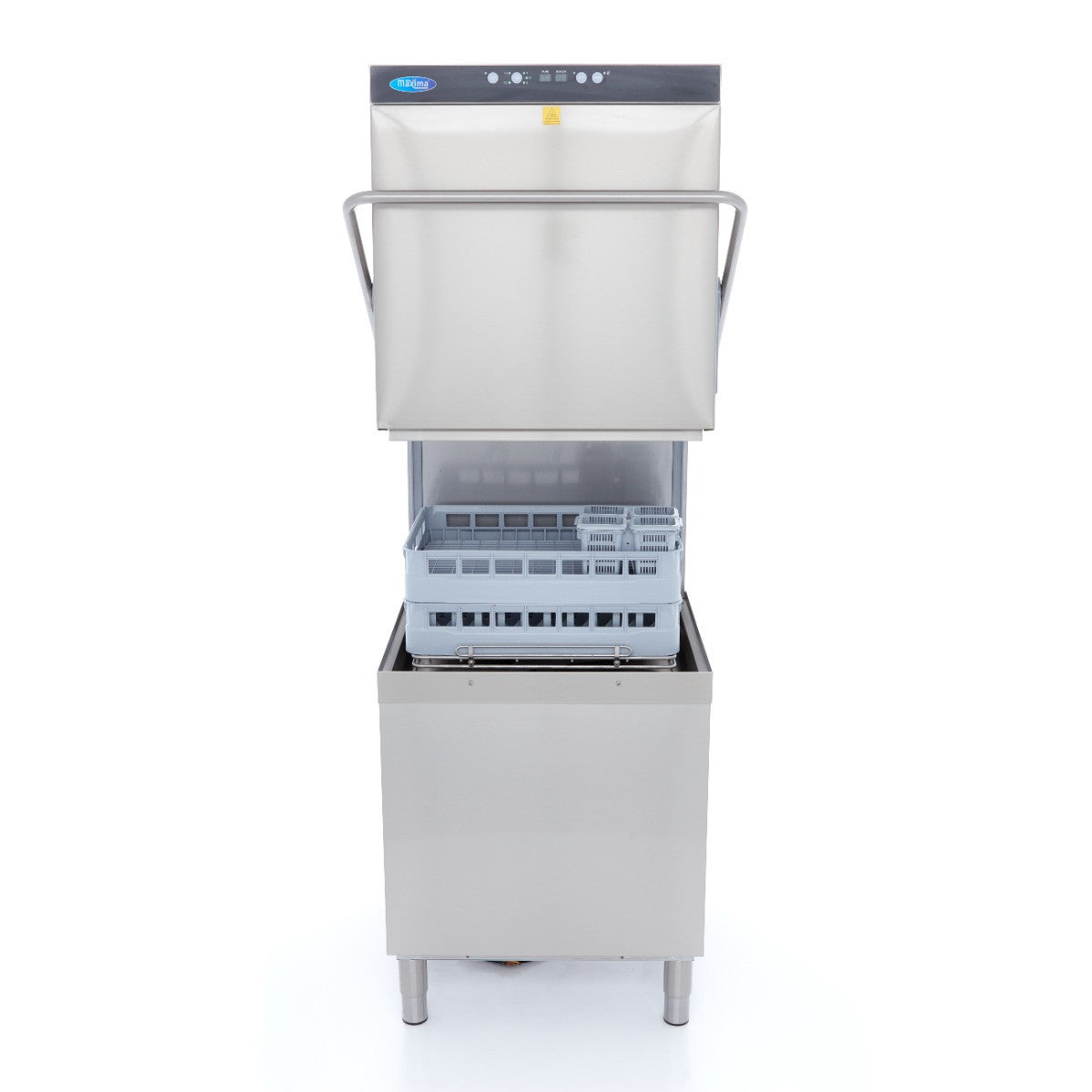 Lave-vaisselle à convoyeur - 50x60cm - Avec pompe de rinçage et de savon - 400V 2.4 L 9500 W Maxima - vue 3 - Lave-vaisselle à capot pro CHR - Cuistéo