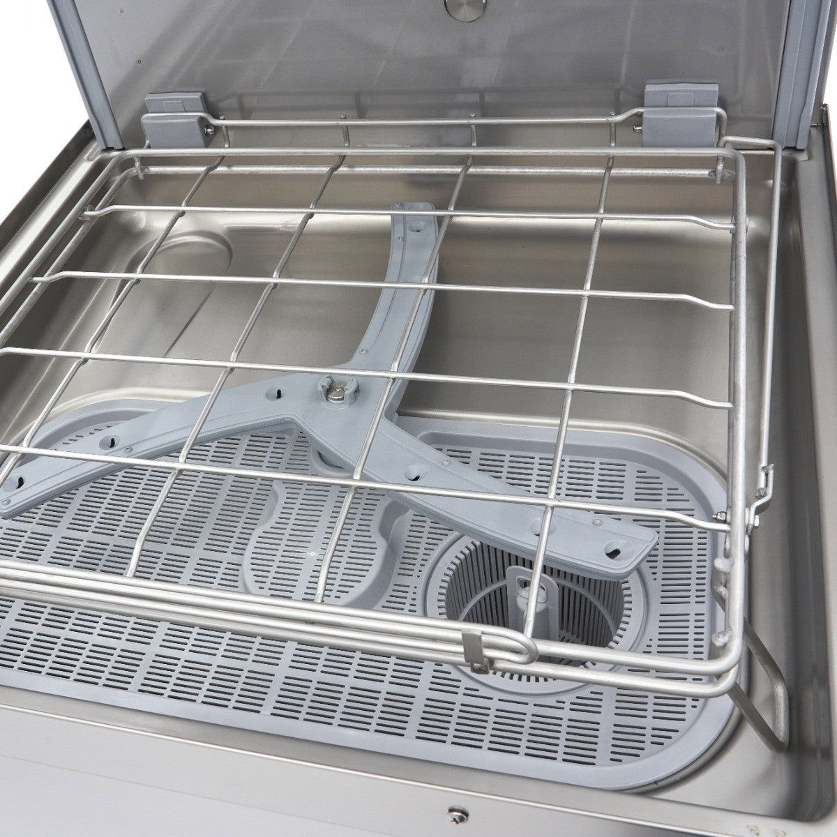 Lave-vaisselle à convoyeur - 50x60cm - Avec pompe de rinçage et de savon - 400V 2.4 L 9500 W Maxima - vue 8 - Lave-vaisselle à capot pro CHR - Cuistéo