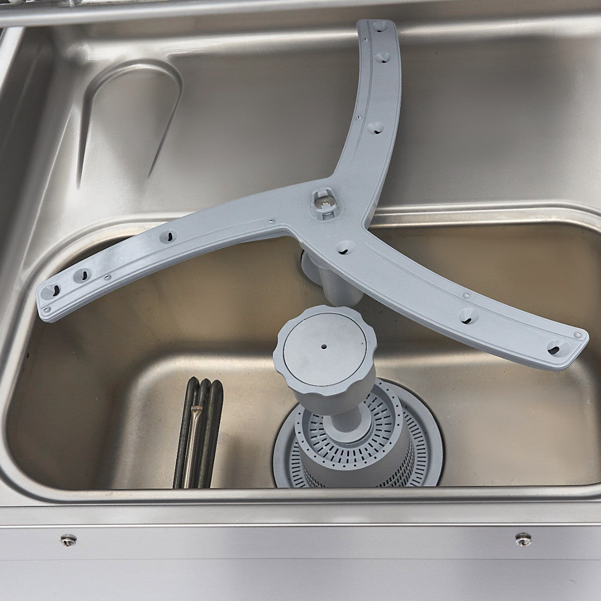 Lave-vaisselle à convoyeur - 50x60cm - Avec pompe de rinçage et de savon - 400V 2.4 L 9500 W Maxima - vue 10 - Lave-vaisselle à capot pro CHR - Cuistéo