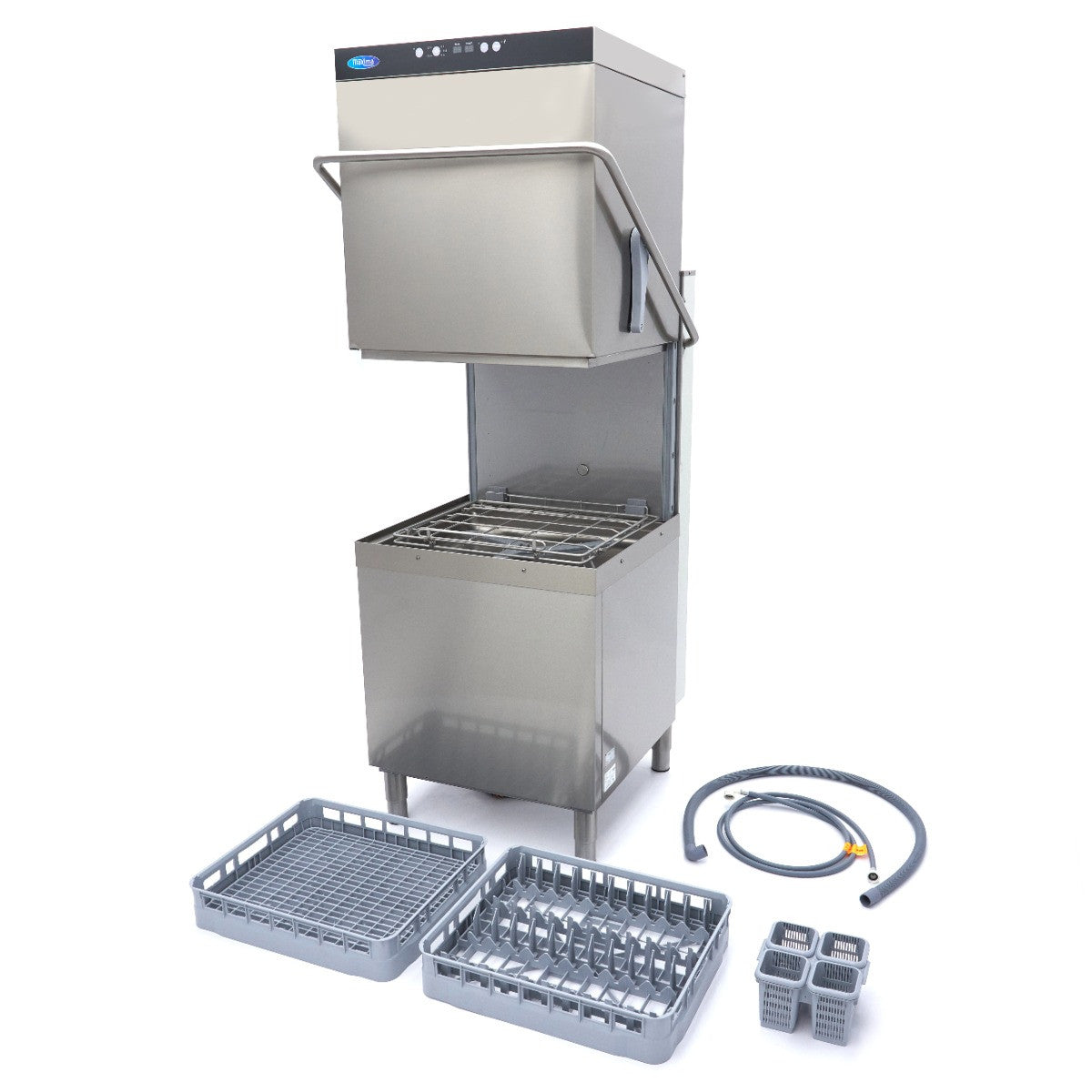 Lave-vaisselle à convoyeur - 50x60cm - Avec pompe de rinçage et de savon - 400V 2.4 L 9500 W Maxima - vue 12 - Lave-vaisselle à capot pro CHR - Cuistéo