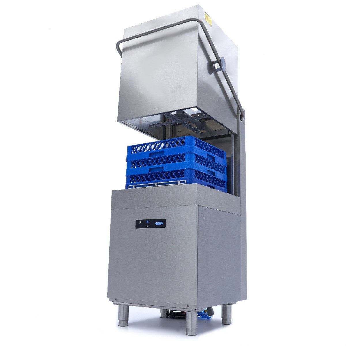 Lave-vaisselle à convoyeur 50x50 cm, doseur rinçage/savon, écran numérique, 400V 2.8 L 9660 W Maxima - Lave-vaisselle à capot professionnel CHR - matériel cuisine pro - Cuistéo