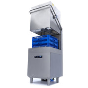 Lave-vaisselle à convoyeur 50x50 cm, doseur rinçage/savon, écran numérique, 400V 2.8 L 9660 W Maxima - Lave-vaisselle à capot professionnel CHR - matériel cuisine pro - Cuistéo