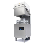 Lave-vaisselle automatique 50x50cm - 400V - Pompes de vidange, rinçage et savon - Silencieux 2.8 L 8700 W Maxima - Lave-vaisselle à capot professionnel CHR - matériel cuisine pro - Cuistéo