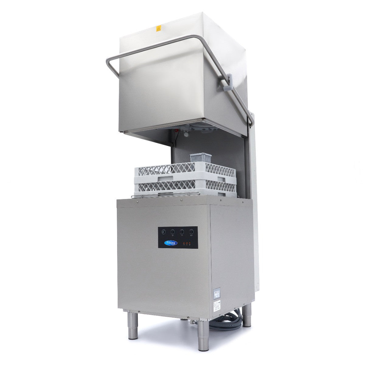 Lave-vaisselle automatique 50x50cm - 400V - Pompes de vidange, rinçage et savon - Silencieux 2.8 L 8700 W Maxima - Lave-vaisselle à capot professionnel CHR - matériel cuisine pro - Cuistéo