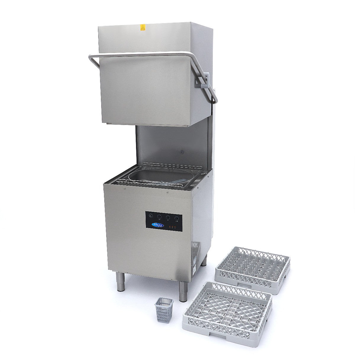 Lave-vaisselle automatique 50x50cm - 400V - Pompes de vidange, rinçage et savon - Silencieux 2.8 L 8700 W Maxima - vue 9 - Lave-vaisselle à capot pro CHR - Cuistéo