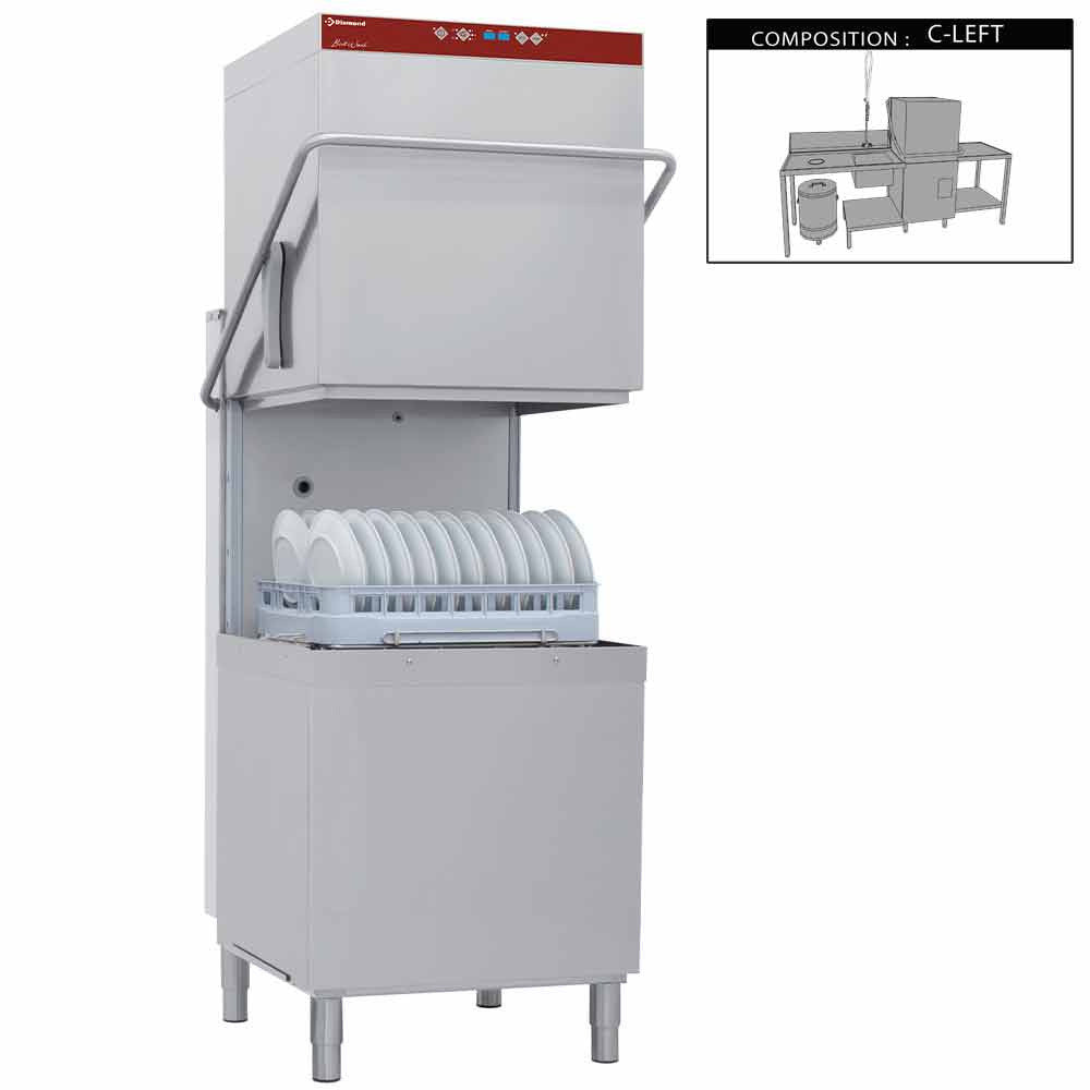 Lave-vaisselle à capot complet - dcr37/6-ac/c- s - Diamond