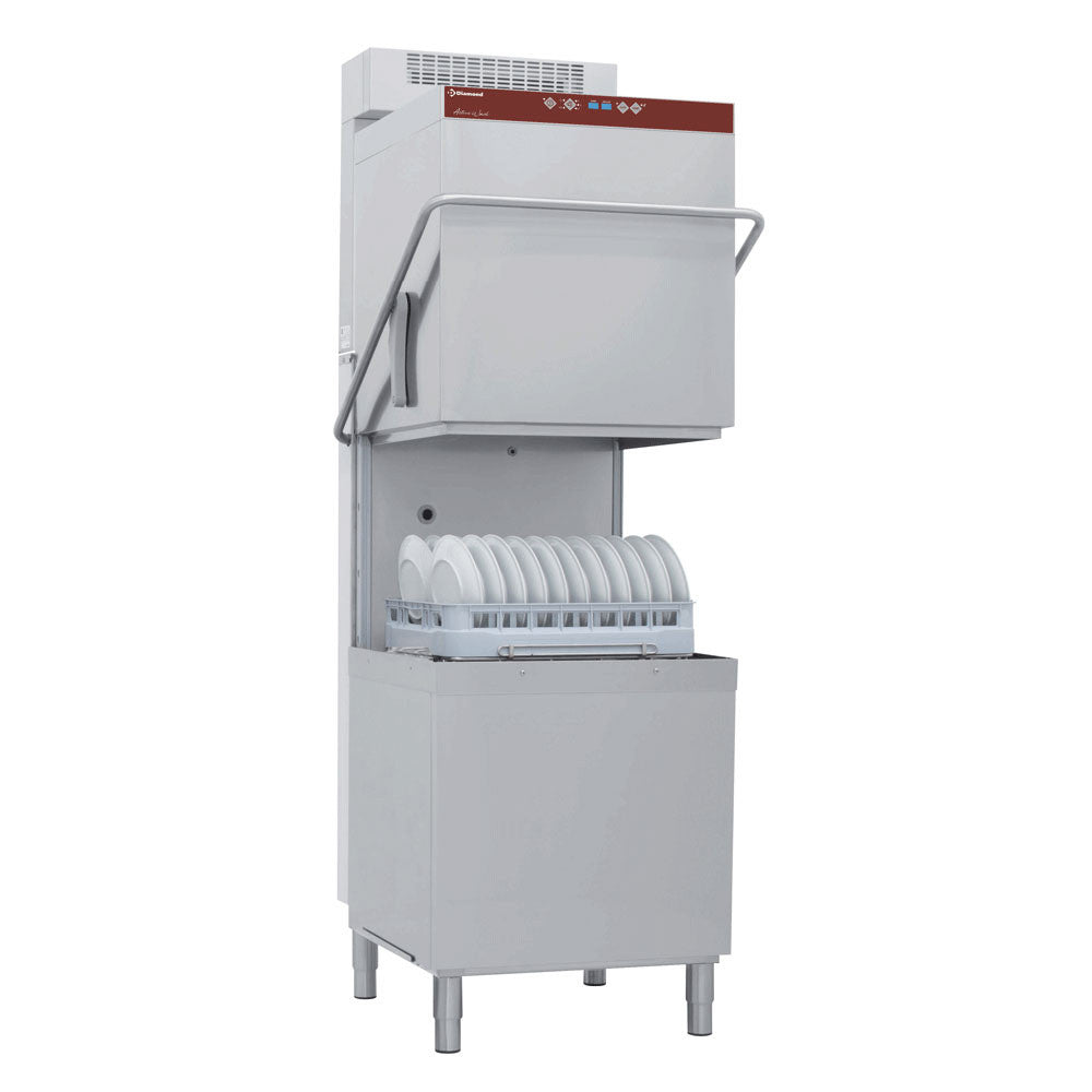 Lave-vaisselle a capot batteries - panier 600x500mm - Diamond