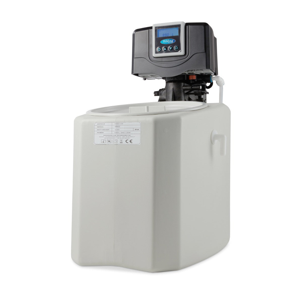 Adoucisseur d'eau automatique - Détartreur - Résine de 8L - Affichage numérique 3 kW Maxima - Adoucisseur d'eau professionnel CHR - matériel cuisine pro - Cuistéo