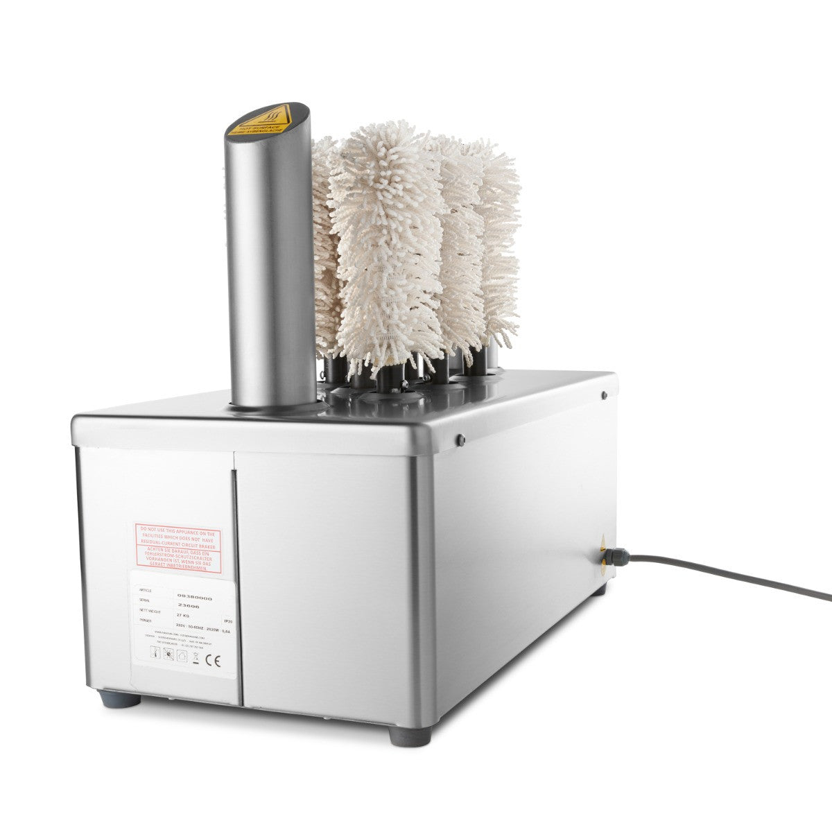Polisseur de verres - 8 brosses - 600 verres/heure 330x300x540 mm 600 L Maxima - vue 4 - Machine à essuyer/polir pro CHR - Cuistéo