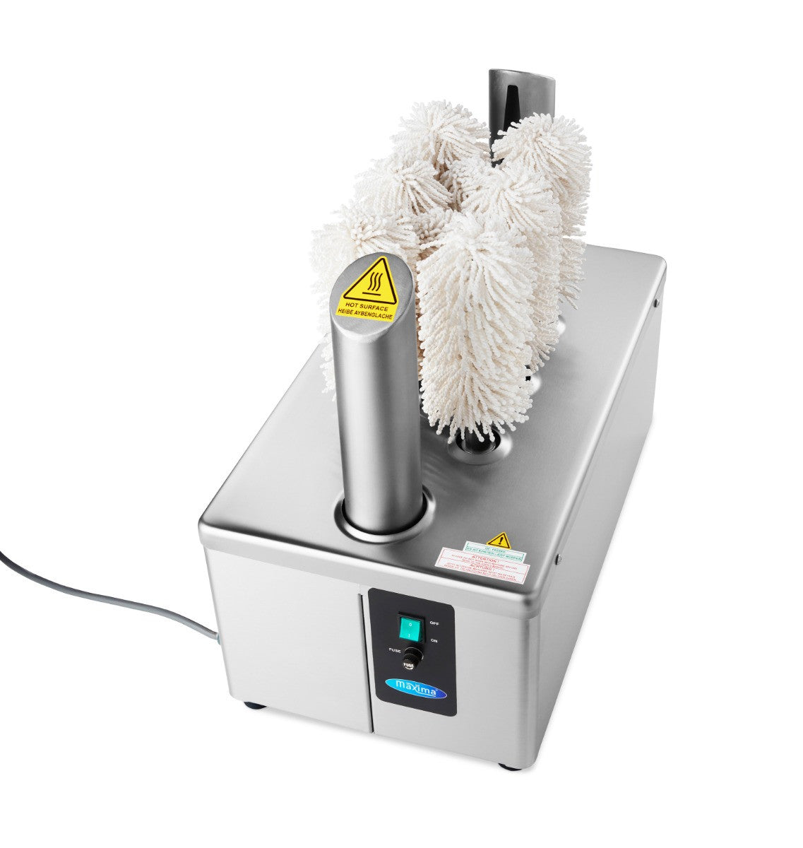 Polisseur de verres - 8 brosses - 600 verres/heure 330x300x540 mm 600 L Maxima - vue 5 - Machine à essuyer/polir pro CHR - Cuistéo