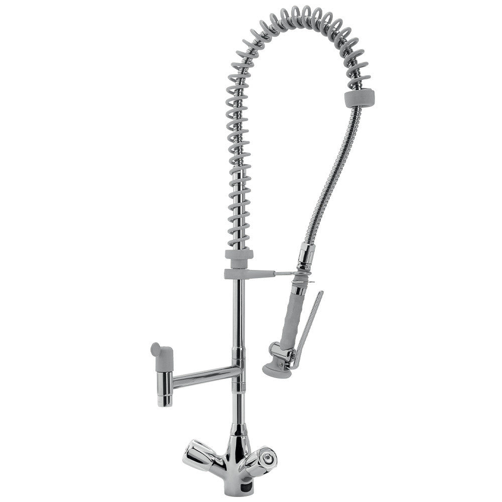 Douchette inox + robinet avec groupe mélangeur - Diamond