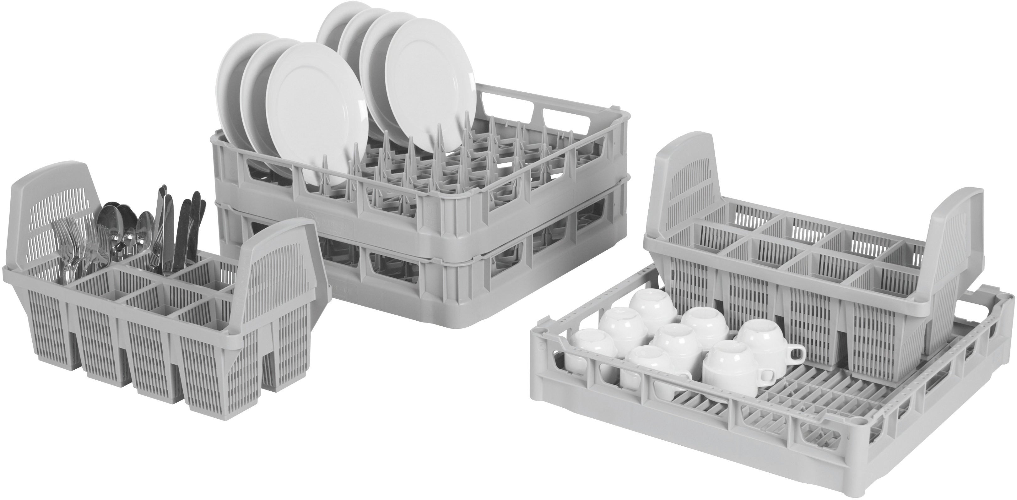 Set casiers lave-vaisselle SK-SET 500 - 500x500x100mm - 9 pièces Saro - Casier de lavage professionnel CHR - matériel cuisine pro - Cuistéo