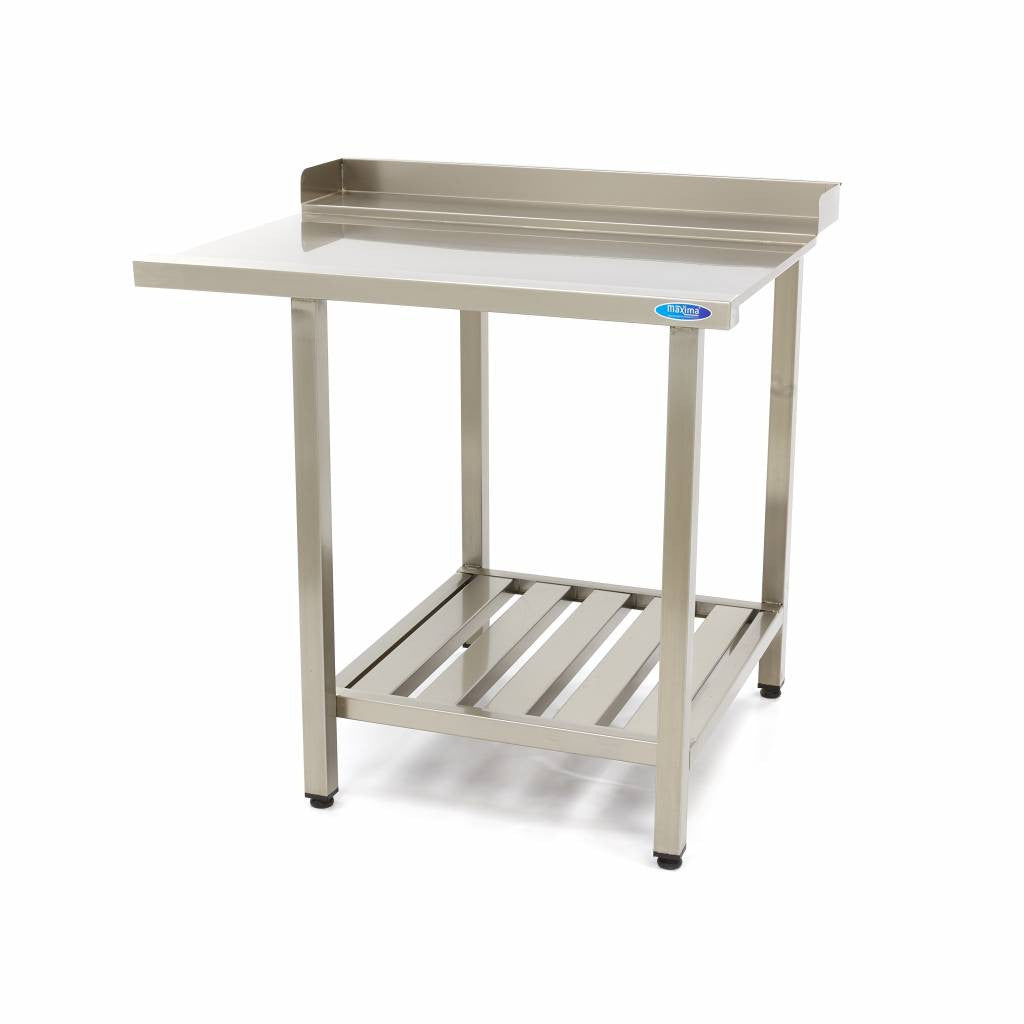 Table lave-vaisselle - 70 x 75 cm - Côté droit inox Maxima - Table entrée/sortie professionnel CHR - matériel cuisine pro - Cuistéo