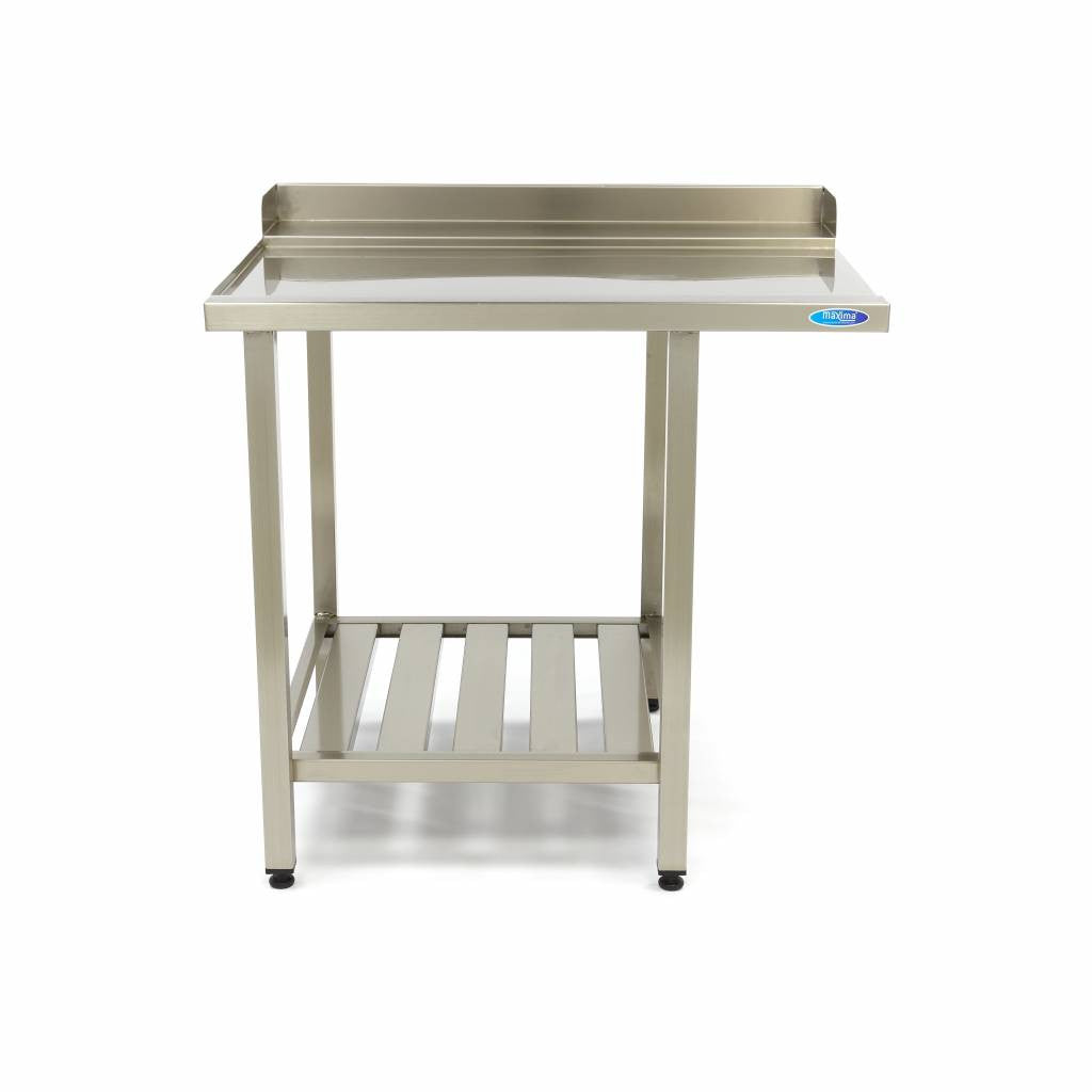 Table de lave-vaisselle - 120 x 75 cm - Gauche inox Maxima - vue 3 - Table entrée/sortie pro CHR - Cuistéo