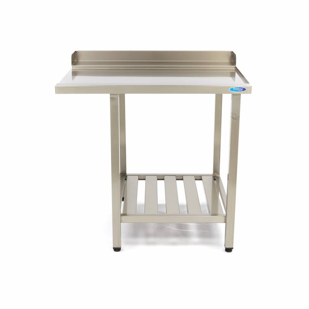 Table de lave-vaisselle - 120 x 75 cm - Droite inox Maxima - vue 3 - Table entrée/sortie pro CHR - Cuistéo