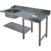 Table d'entrée pour prélavage droite - Diamond
