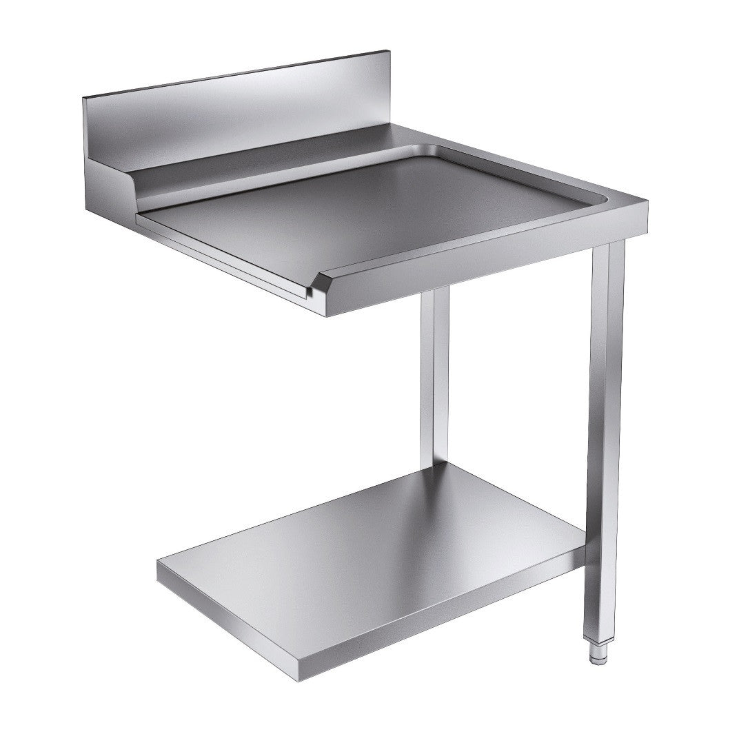 Table d'écoulement étagère 700 à droite inox 700x750x900 mm Combisteel - Table entrée/sortie professionnel CHR - matériel cuisine pro - Cuistéo
