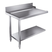 Table d'écoulement étagère 1100 à gauche inox 1100x750x900 mm Combisteel - Table entrée/sortie professionnel CHR - matériel cuisine pro - Cuistéo
