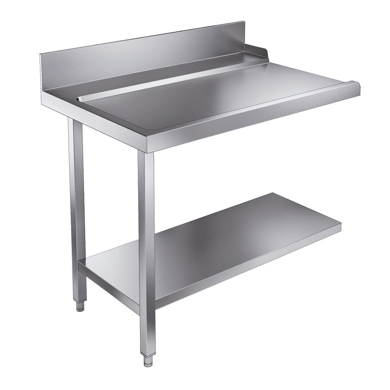 Table d'écoulement étagère 1100 à gauche inox 1100x750x900 mm Combisteel - Table entrée/sortie professionnel CHR - matériel cuisine pro - Cuistéo