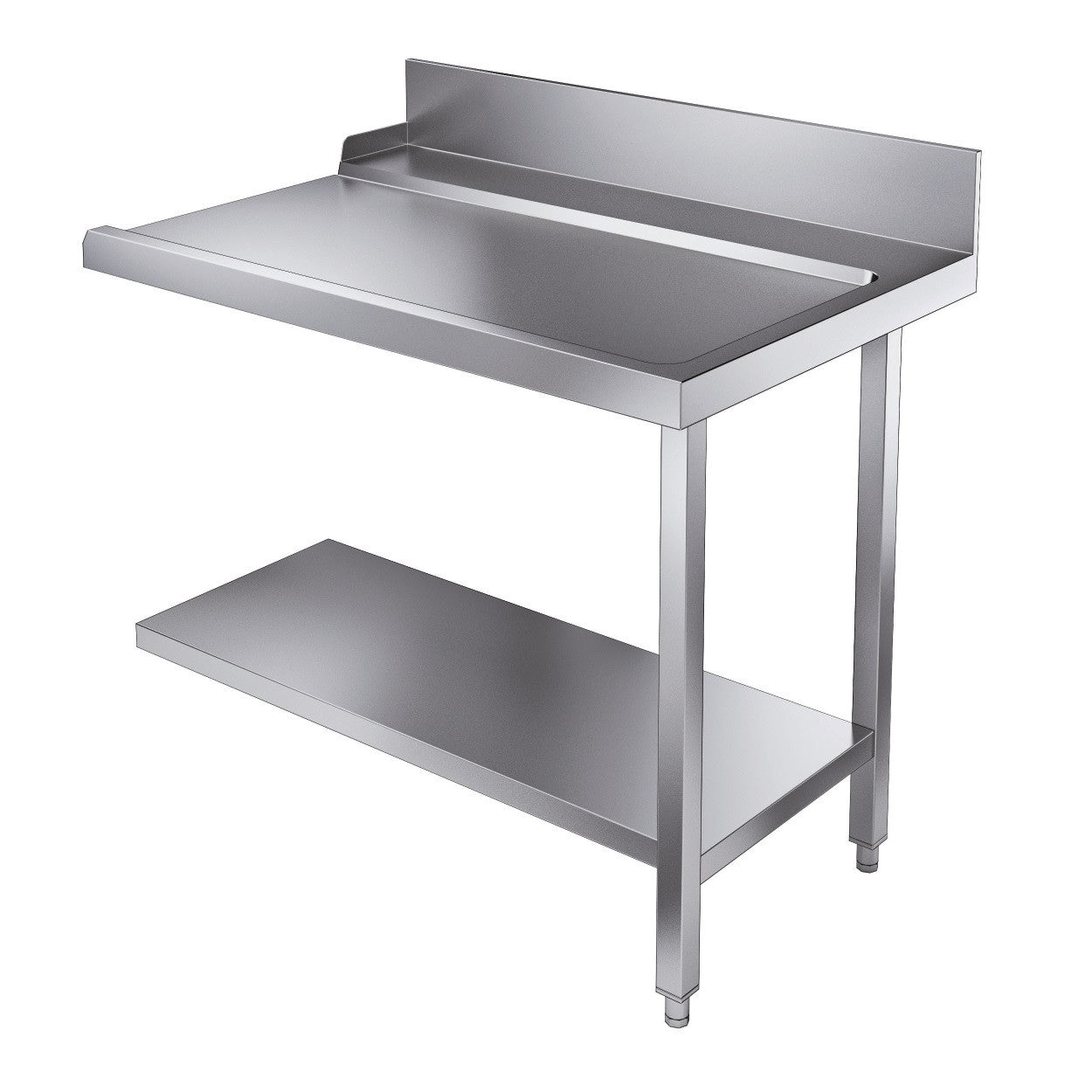 Table d'écoulement étagère 1100 à droite inox 1100x750x900 mm Combisteel - Table entrée/sortie professionnel CHR - matériel cuisine pro - Cuistéo