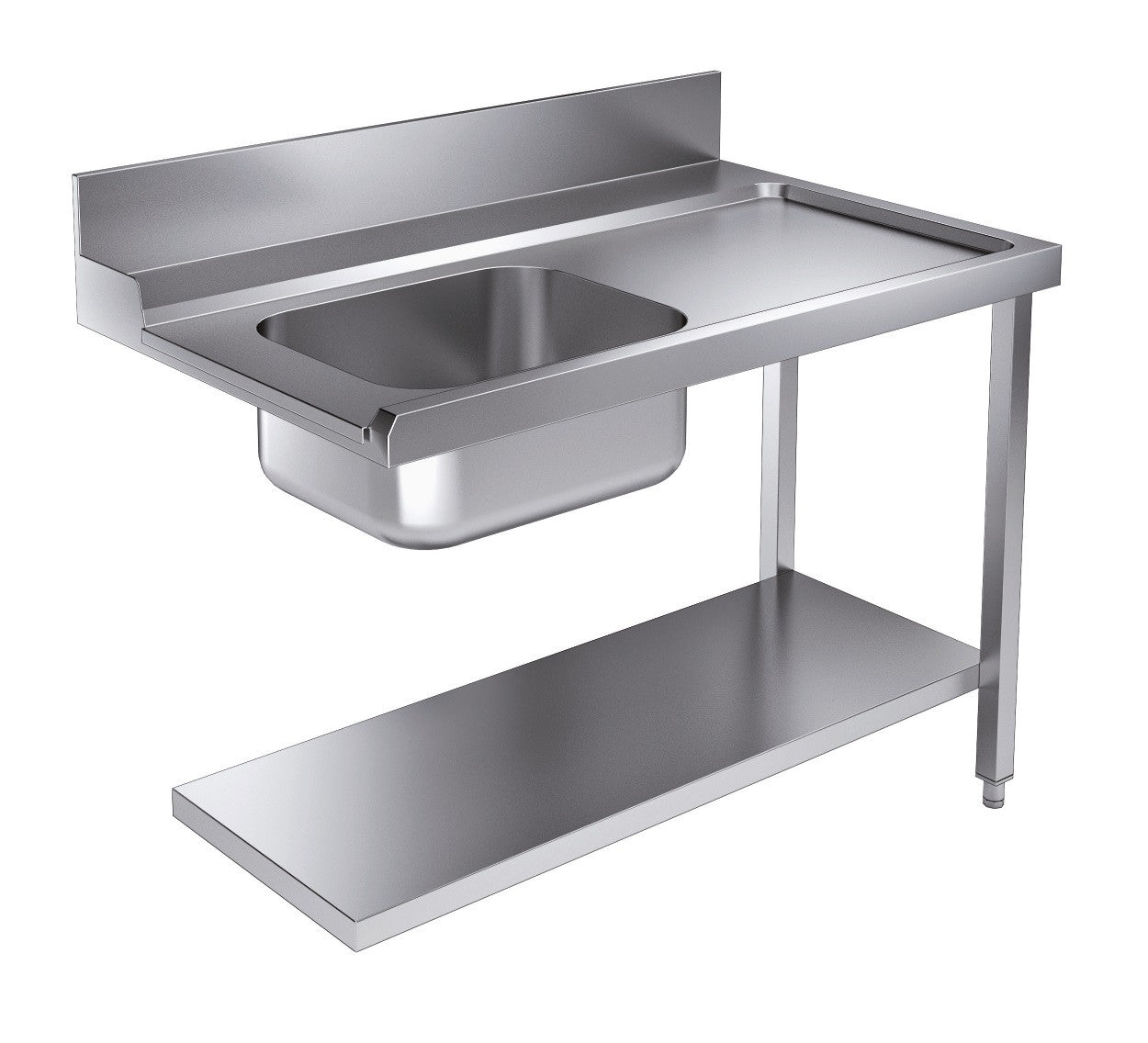 Table d'approvisionnement étagère 1200 à droite inox 1200x750x900 mm Combisteel - Table entrée/sortie professionnel CHR - matériel cuisine pro - Cuistéo