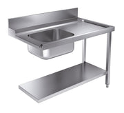 Table d'approvisionnement étagère 1200 à droite inox 1200x750x900 mm Combisteel - Table entrée/sortie professionnel CHR - matériel cuisine pro - Cuistéo