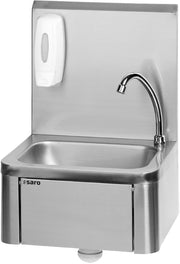 Lave-mains inox - 400x340x595mm - Commande genou - Robinet rotatif - KEVIN Saro - Lave-vaisselle professionnel CHR - matériel cuisine pro - Cuistéo