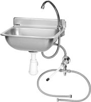 Lave-mains inox - 375x310x190mm - Commande genou - Robinet rotatif - ROKIA Saro - Lave-vaisselle professionnel CHR - matériel cuisine pro - Cuistéo