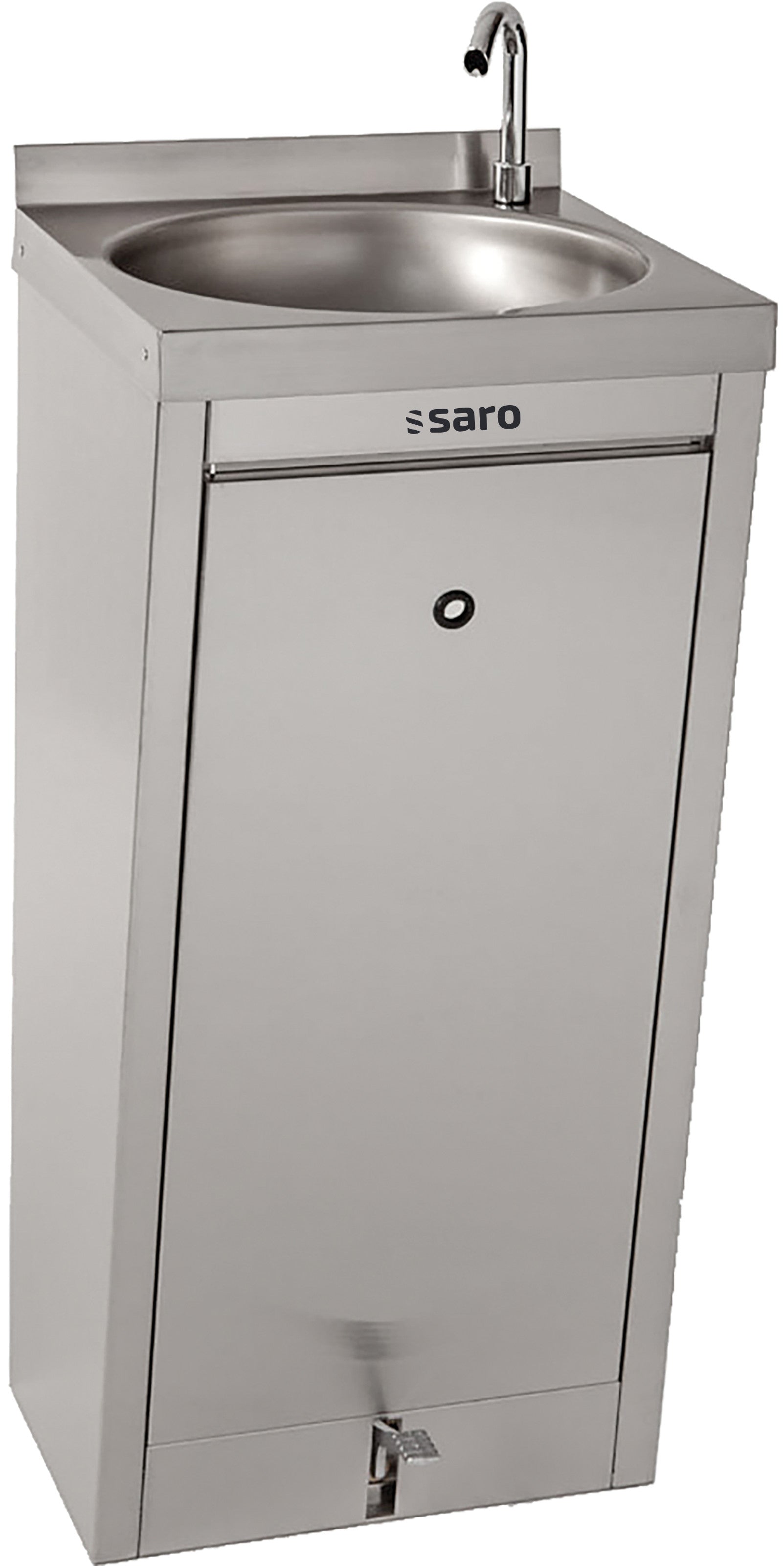 Lave-mains inox - 400x400x910mm - Pompe à pied - Évier rond Ø350mm - TEXEL Saro - Lave-vaisselle professionnel CHR - matériel cuisine pro - Cuistéo