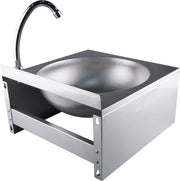 Lave-mains inox - 400x400x240mm - Commande genou - Robinet mobile - JUSTIN Saro - Lave-vaisselle professionnel CHR - matériel cuisine pro - Cuistéo