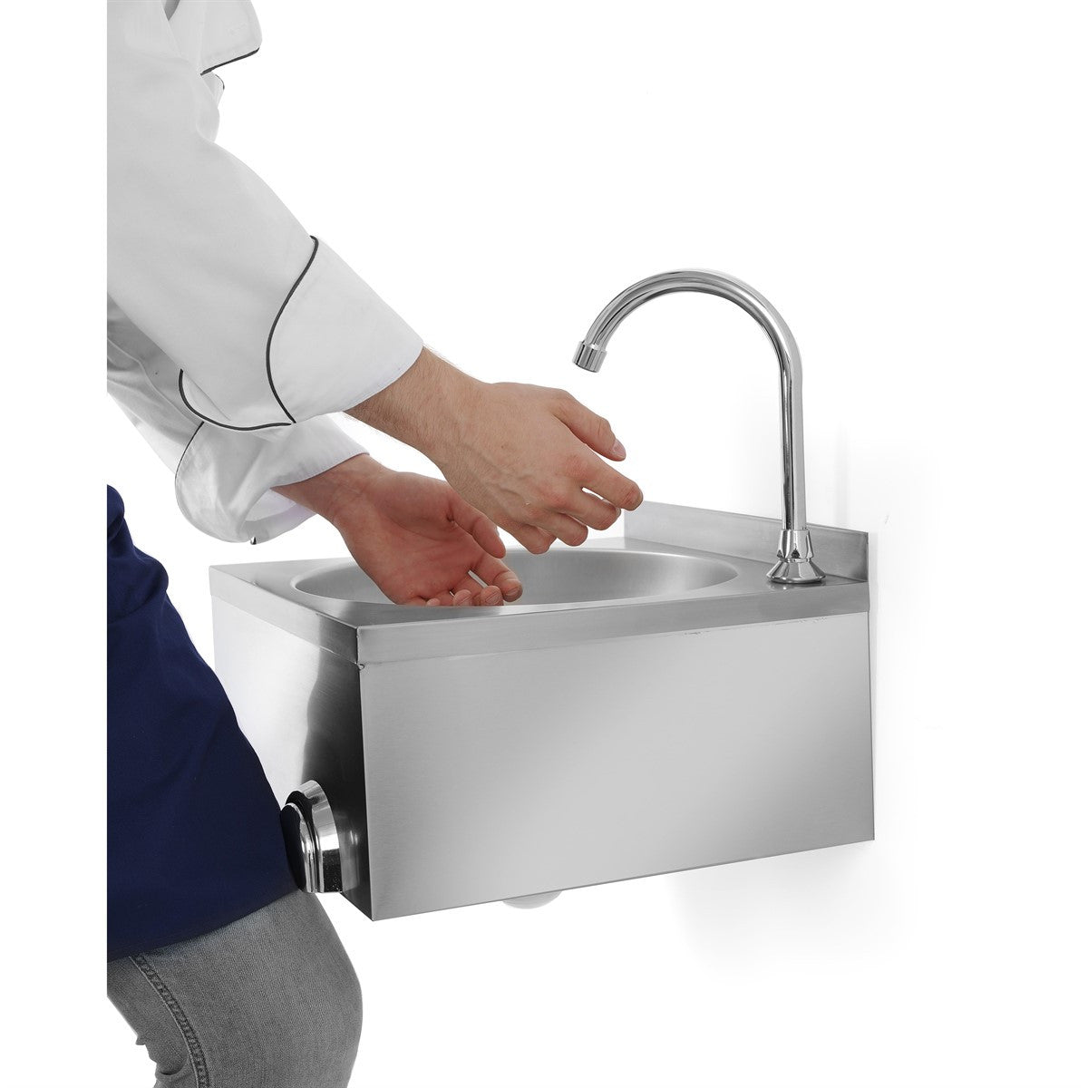 Lave main commande au genou 400x400x240 mm Combisteel - vue 2 - Lave-vaisselle pro CHR - Cuistéo