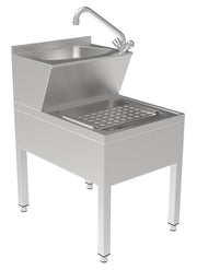 Lavabo mains 2 niveaux sur pieds 500x700x850 mm Combisteel - Lave-vaisselle professionnel CHR - matériel cuisine pro - Cuistéo