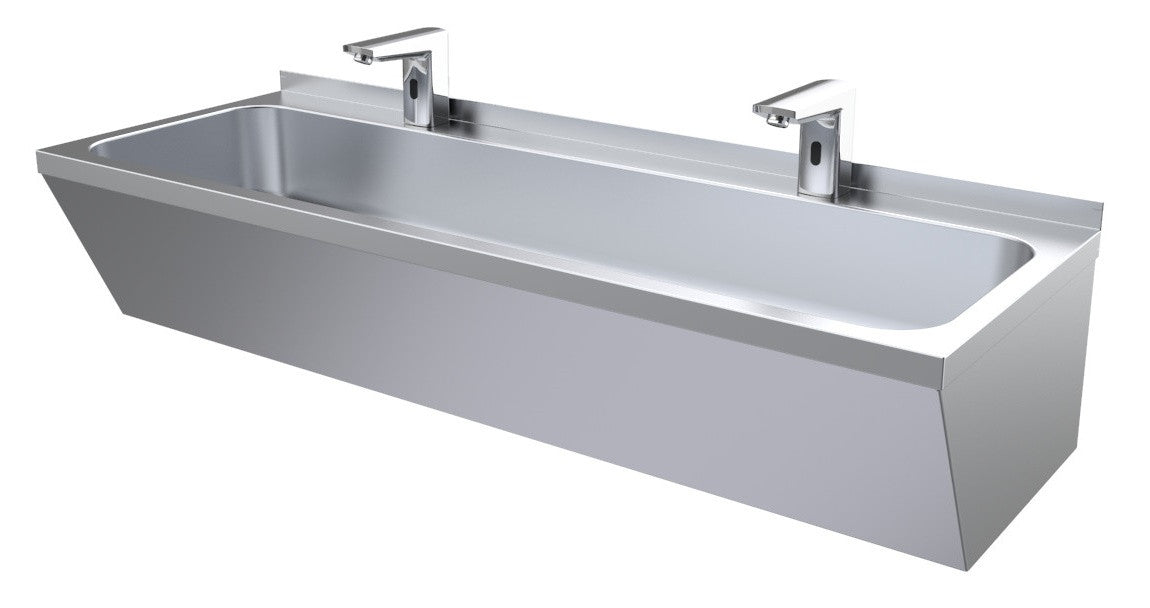 Lavabo double inox 1200x425x165 mm Combisteel - vue 2 - Lave-vaisselle pro CHR - Cuistéo