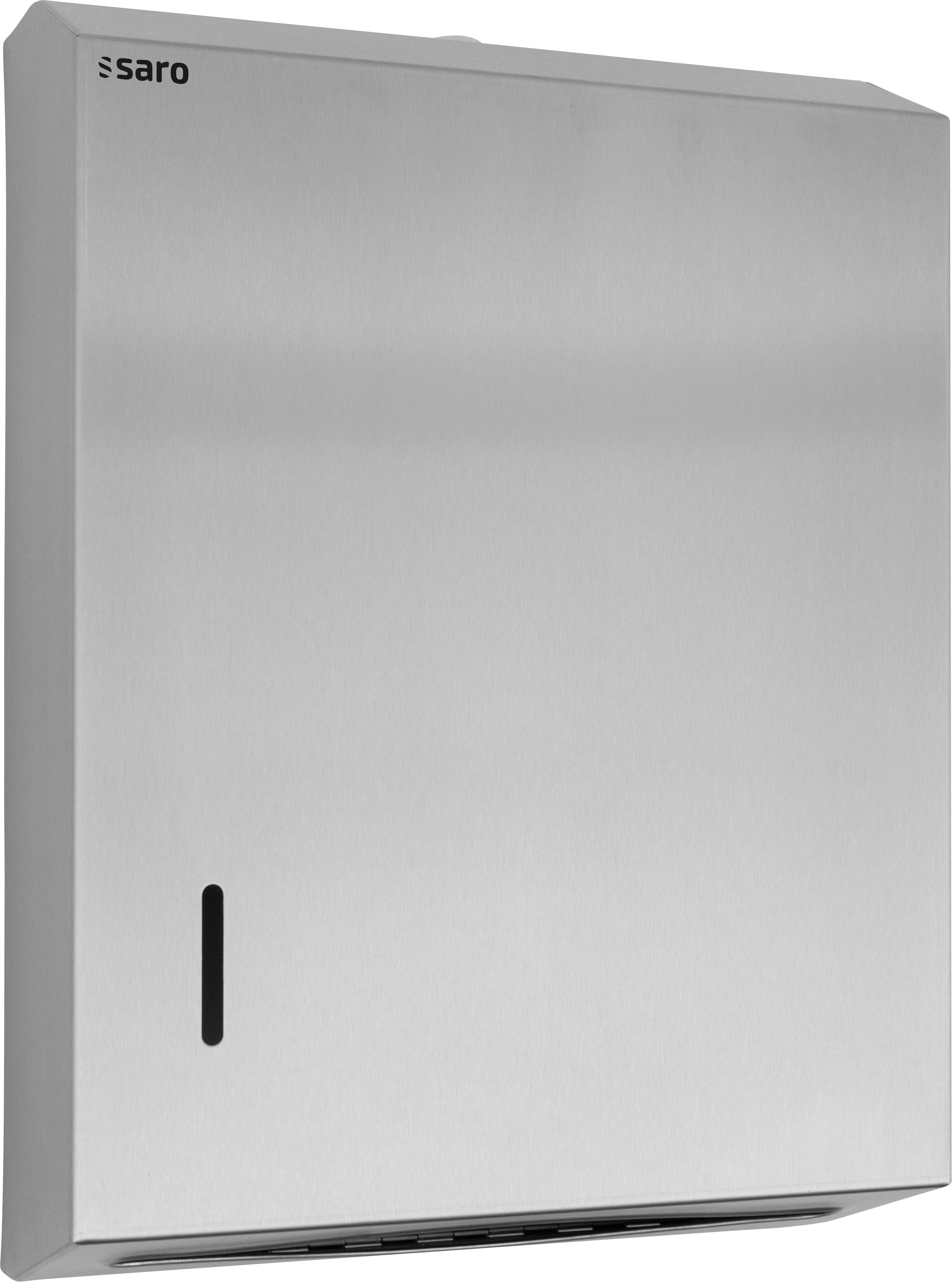 Distributeur serviettes - Inox - 280x102x280mm - Verrouillable - HTD Saro - Distributeur de Papier professionnel CHR - matériel cuisine pro - Cuistéo