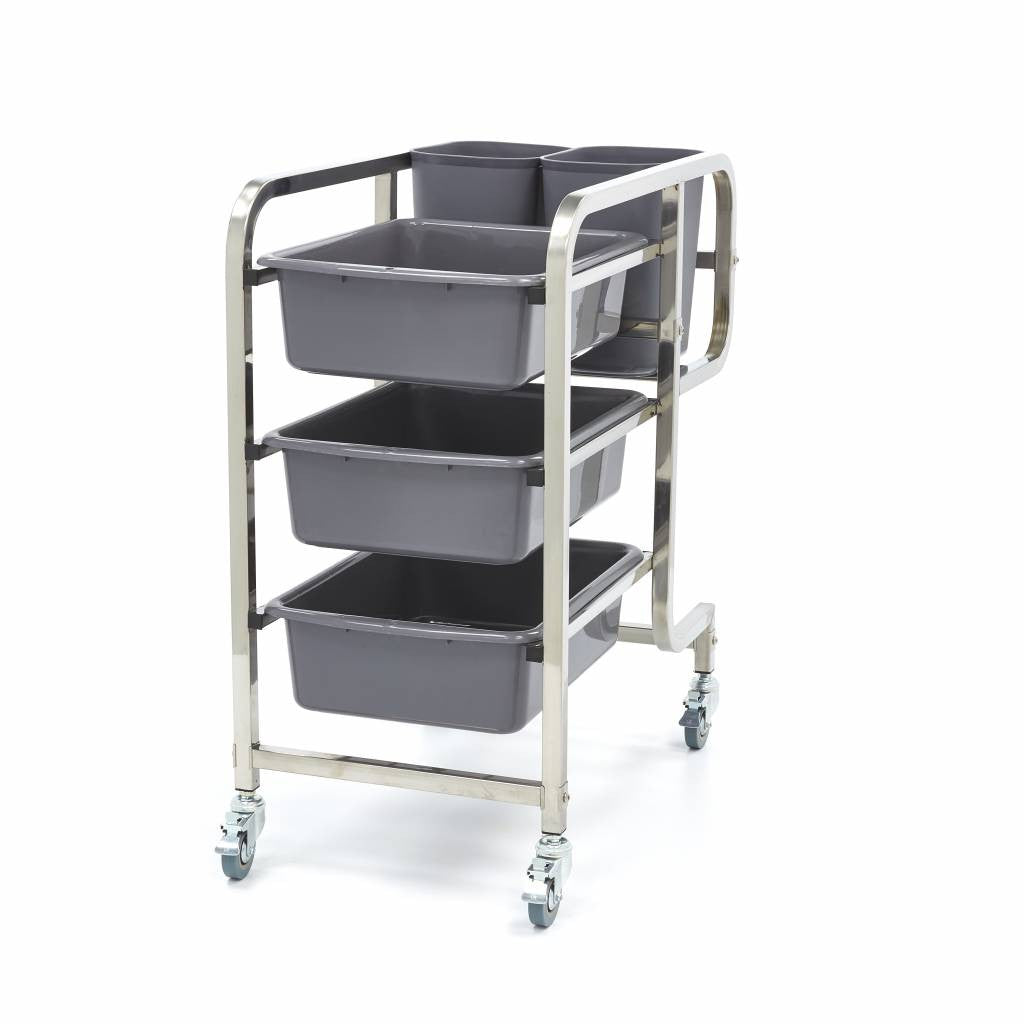 Chariot de nettoyage - inclut 5 bacs inox Maxima - vue 5 - Chariot de nettoyage pro CHR - Cuistéo