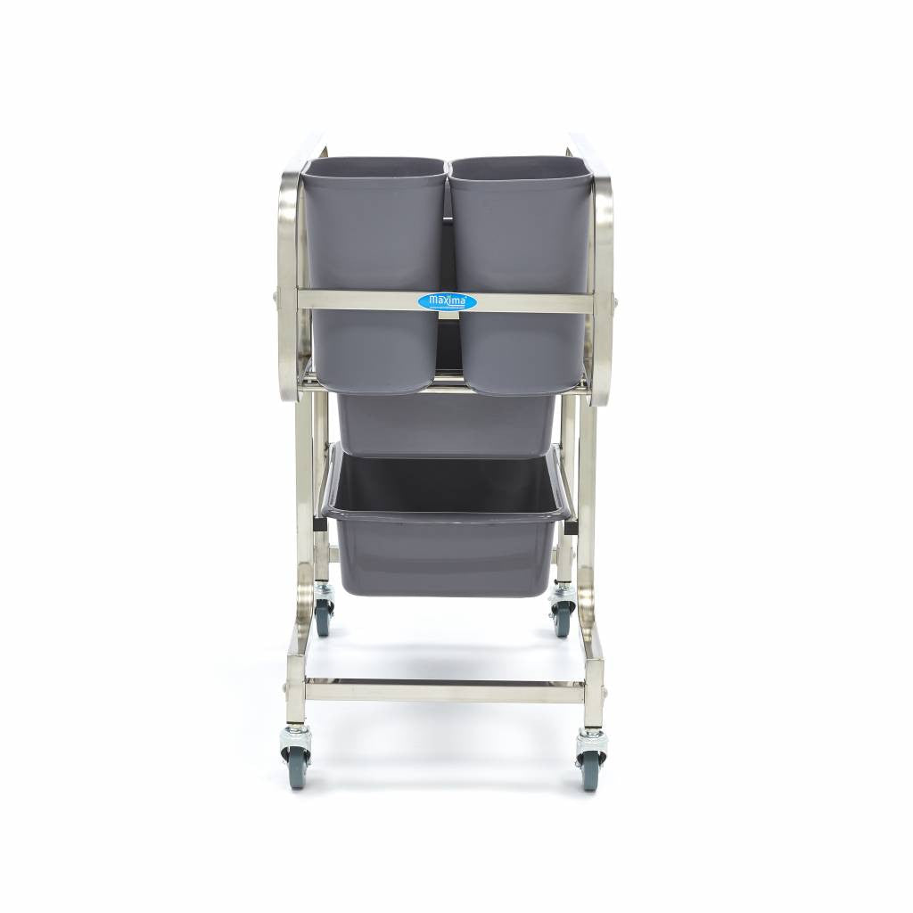 Chariot de nettoyage - inclut 5 bacs inox Maxima - vue 7 - Chariot de nettoyage pro CHR - Cuistéo