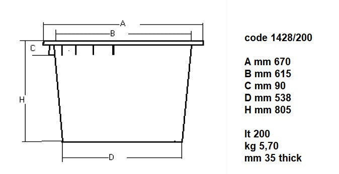 Poubelle 200l Combisteel - vue 2 - Poubelle de Cuisine pro CHR - Cuistéo