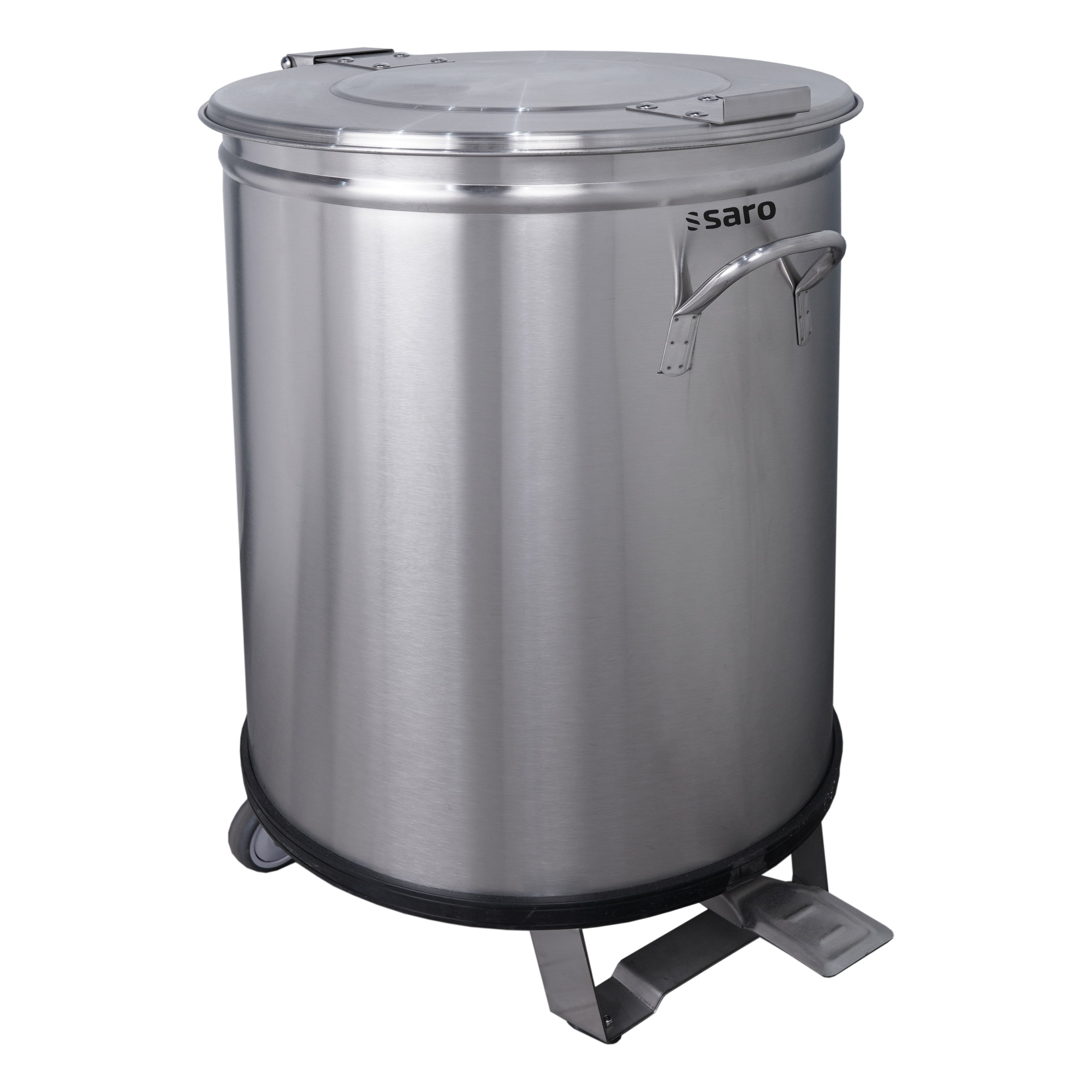 Poubelle MPS 95 - 95L - Pédale - Fermeture douce - Acier inoxydable Saro - Table inox avec étagère professionnel CHR - matériel cuisine pro - Cuistéo