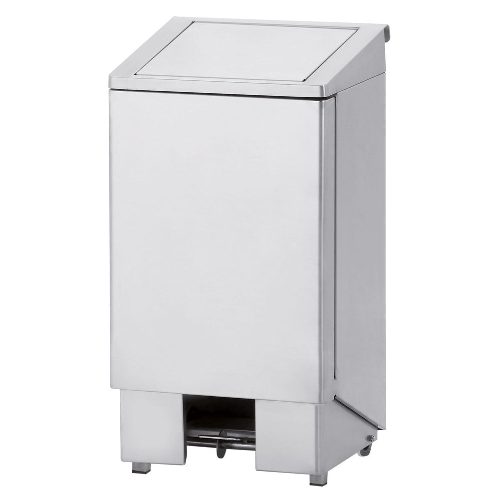 Poubelle inox à pédale couvercle avec vérin 60 litres - Diamond