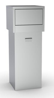 Poubelle en acier inox 80 litres 470x470x1250 mm Combisteel - Table inox avec étagère professionnel CHR - matériel cuisine pro - Cuistéo