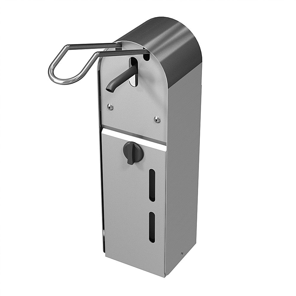 Distributeur de désinfectant et savon sur colonne - commande coudée 160x30x1418 mm Combisteel - vue 2 - Protection Sanitaire pro CHR - Cuistéo