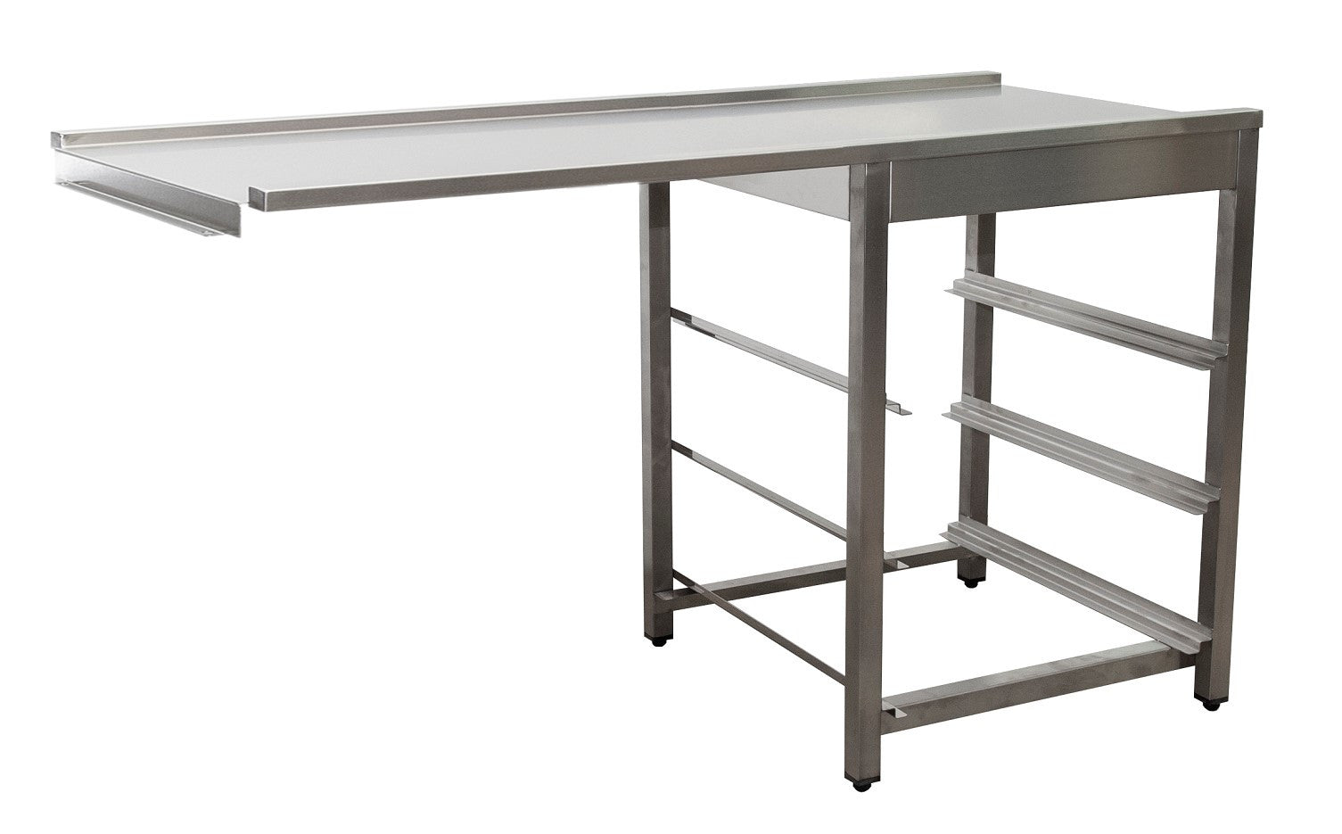 Table sortie lave-vaisselle - 1600x625x786mm - Gauche inox Saro - Table entrée/sortie professionnel CHR - matériel cuisine pro - Cuistéo