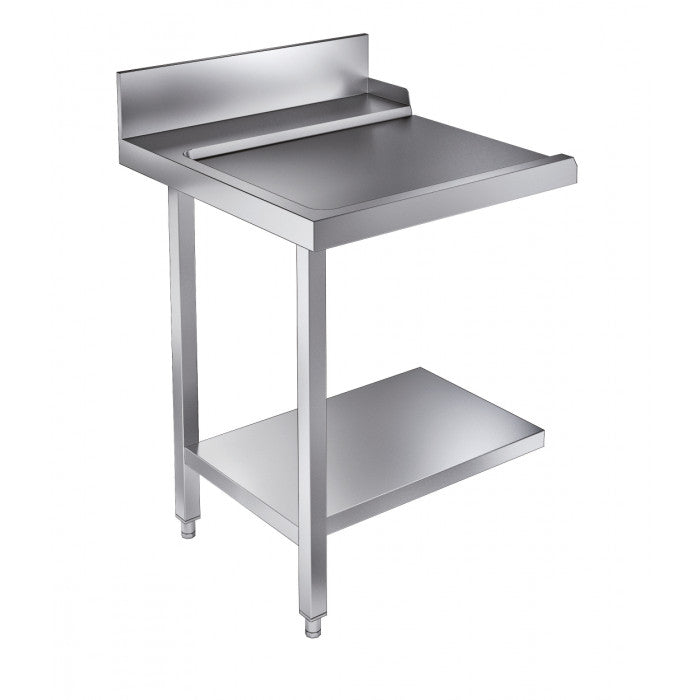 Table de sortie avec étagère700 gauche inox 700x800x900 mm Combisteel - Lave-vaisselle professionnel CHR - matériel cuisine pro - Cuistéo
