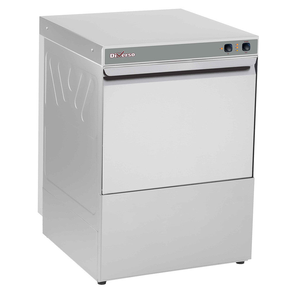Lave-vaisselle panier 500x500 mm, avec pompe vidange et doseur de produit de lavage - Diverso