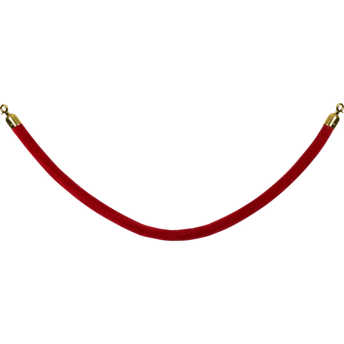 Cordon poteau - Velours - Ø38x1500mm - Doré/Rouge - AF 221 - Saro