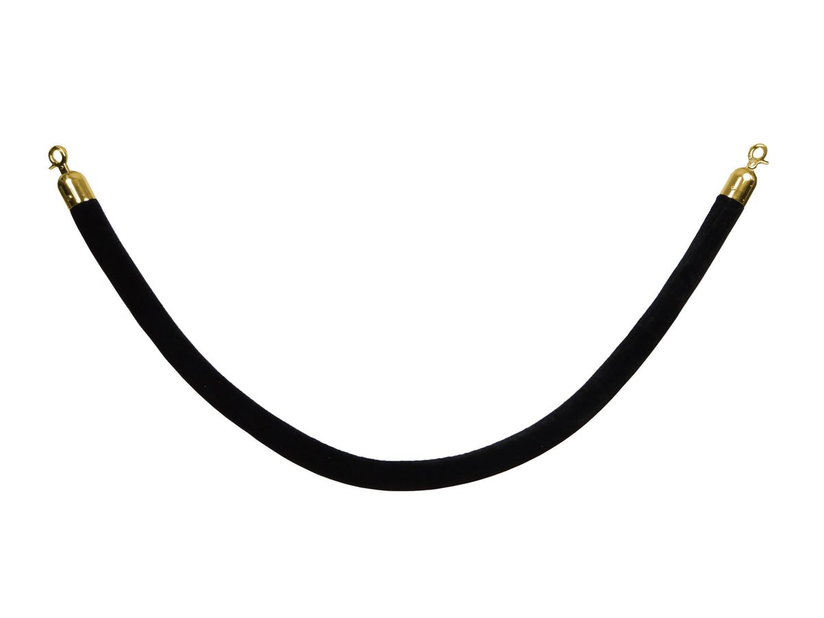 Cordon poteau - Velours - Ø38x1500mm - Doré/Noir - AF 222 - Saro