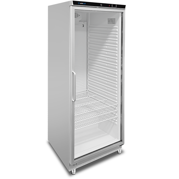 Armoire réfrigérée positive porte vitrée - 630 L - GN 2/1 - +2/+8 °C - L 775 x P 735 x H 1920 mm - Unninox