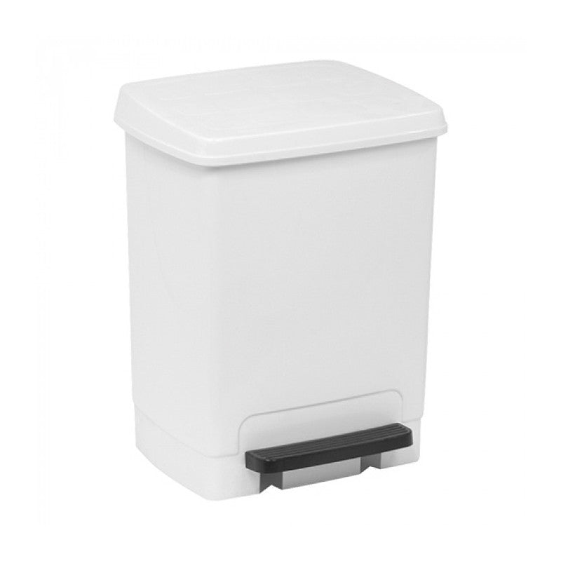 Poubelle blanche 450 x 340mm avec pédale 26 L - Denox