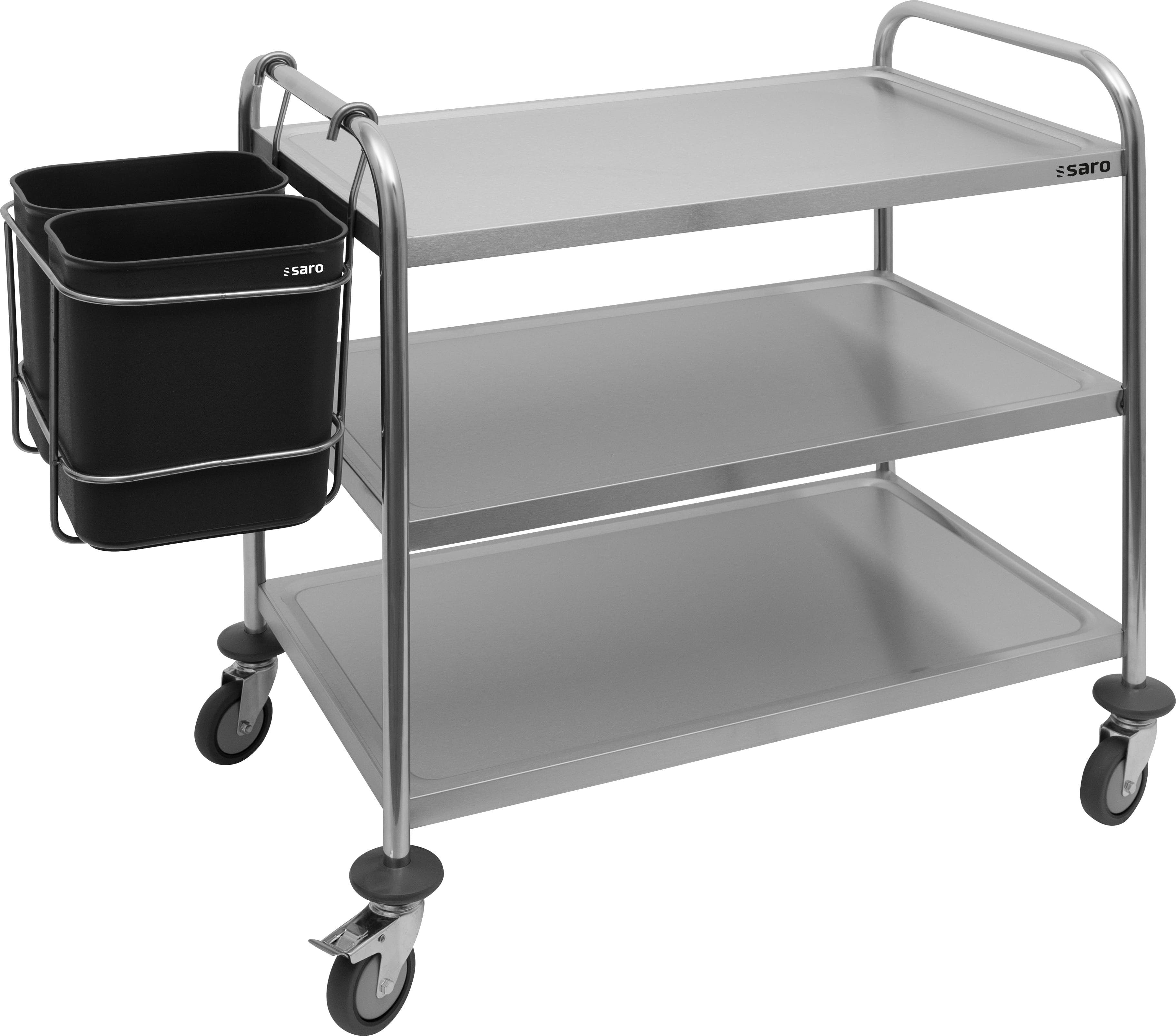 Conteneur déchets - 2x8L - Pour chariot - 430x300x450mm - AB 2 inox Saro - Accessoire Poubelle professionnel CHR - matériel cuisine pro - Cuistéo