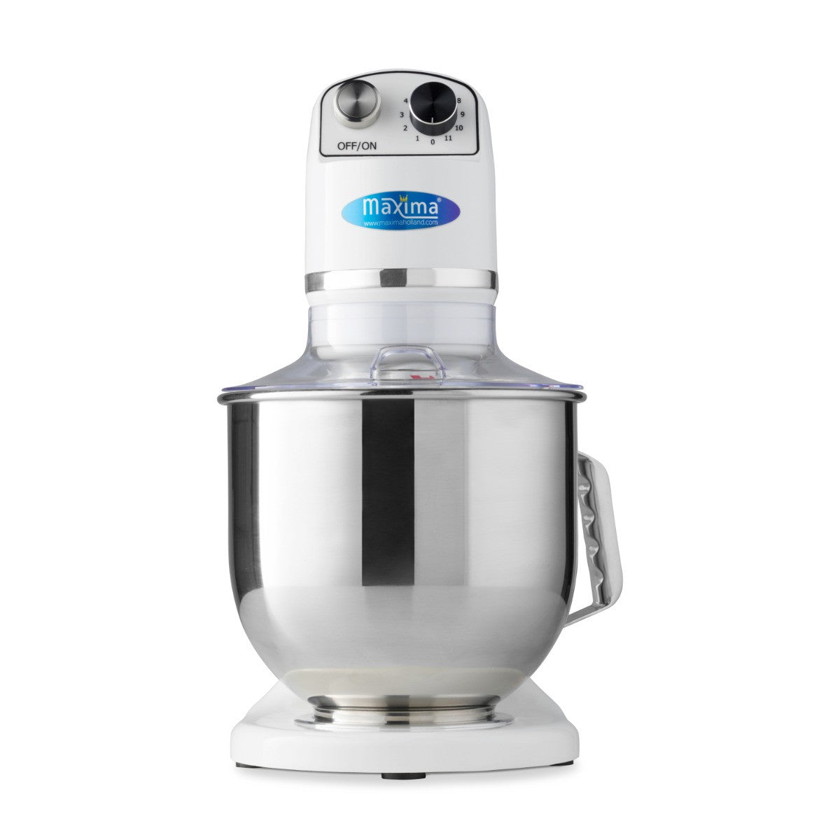 Mixer planétaire - 7L - Jusqu'à 2kg de pâte - Blanc 350 W Maxima - vue 4 - Batteur-mélangeur pro CHR - Cuistéo